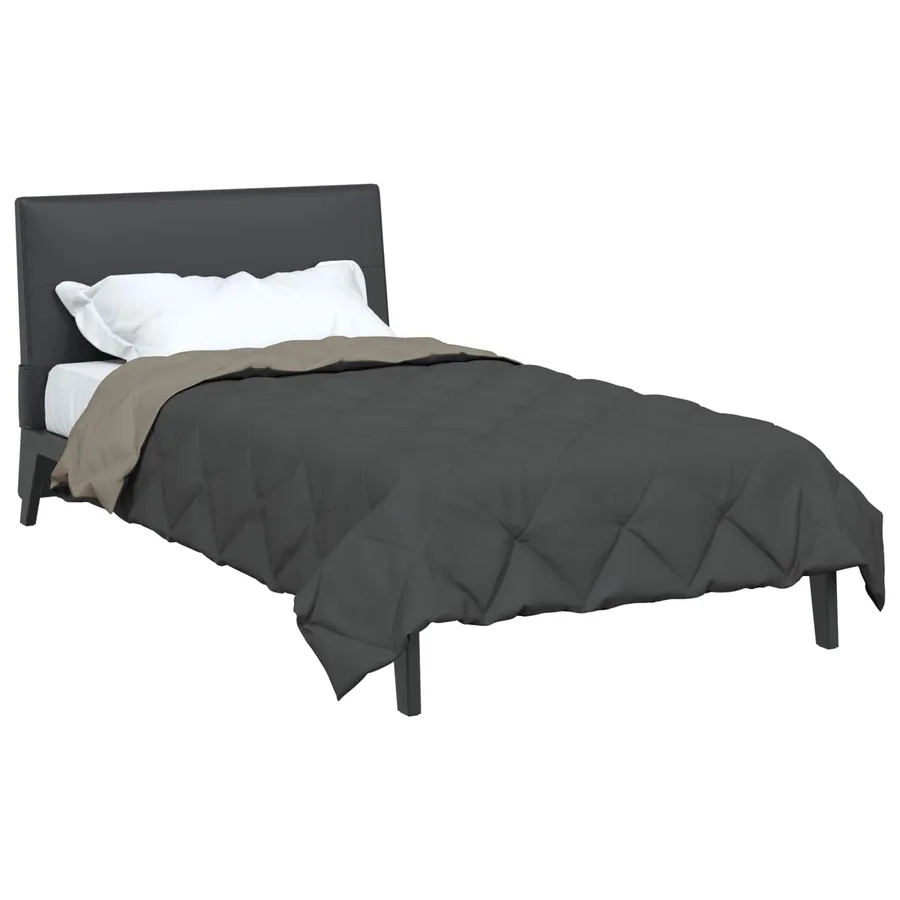 Duvet d'été simple Gris clair et anthracite 200 x 155 cm - 3