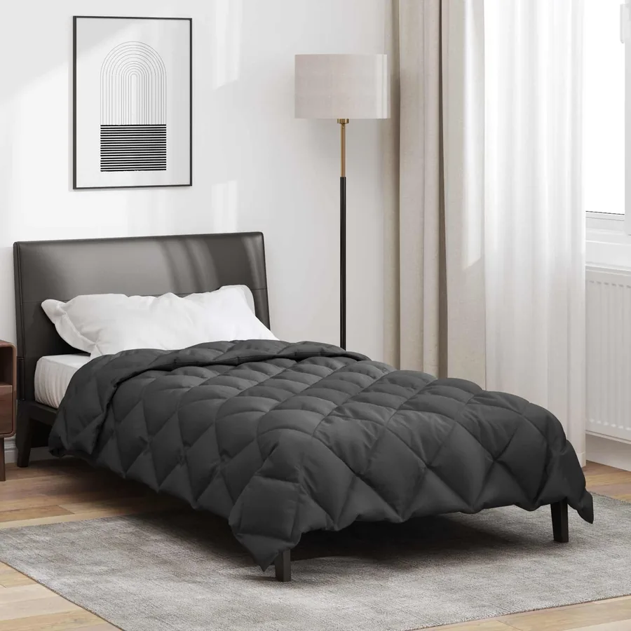 Duvet d'hiver Anthracite 135 x 200 cm Microfibre
