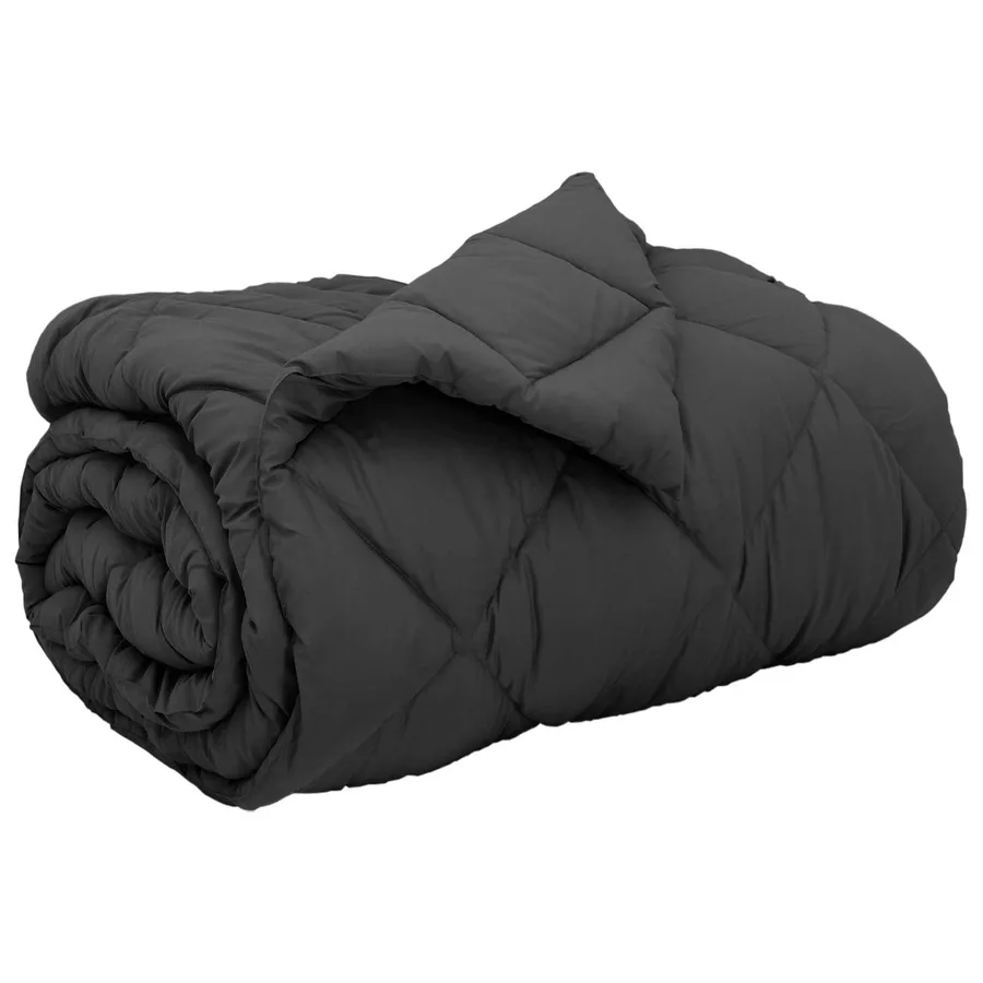 Duvet d'hiver Anthracite 135 x 200 cm Microfibre - 2