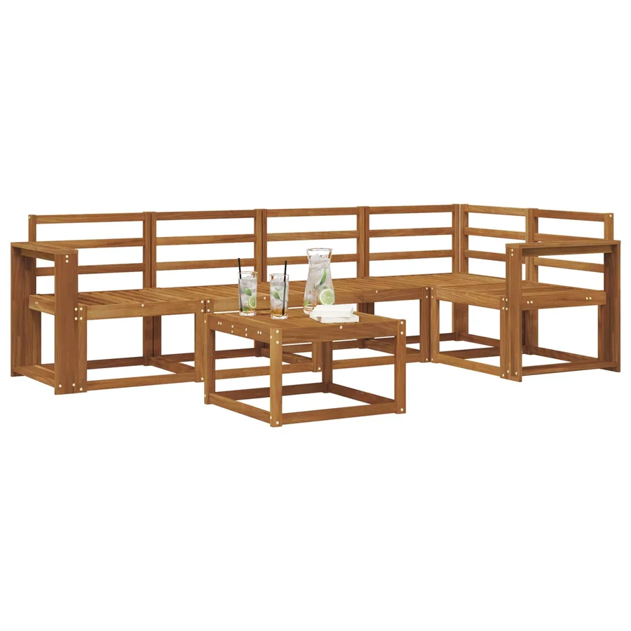 Ensemble de canapés d'extérieur 6 pcs Naturel - 3