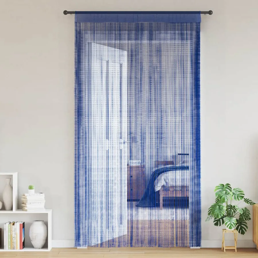 Rideau en fils 2 pcs 100 x 250 cm Bleu - 2