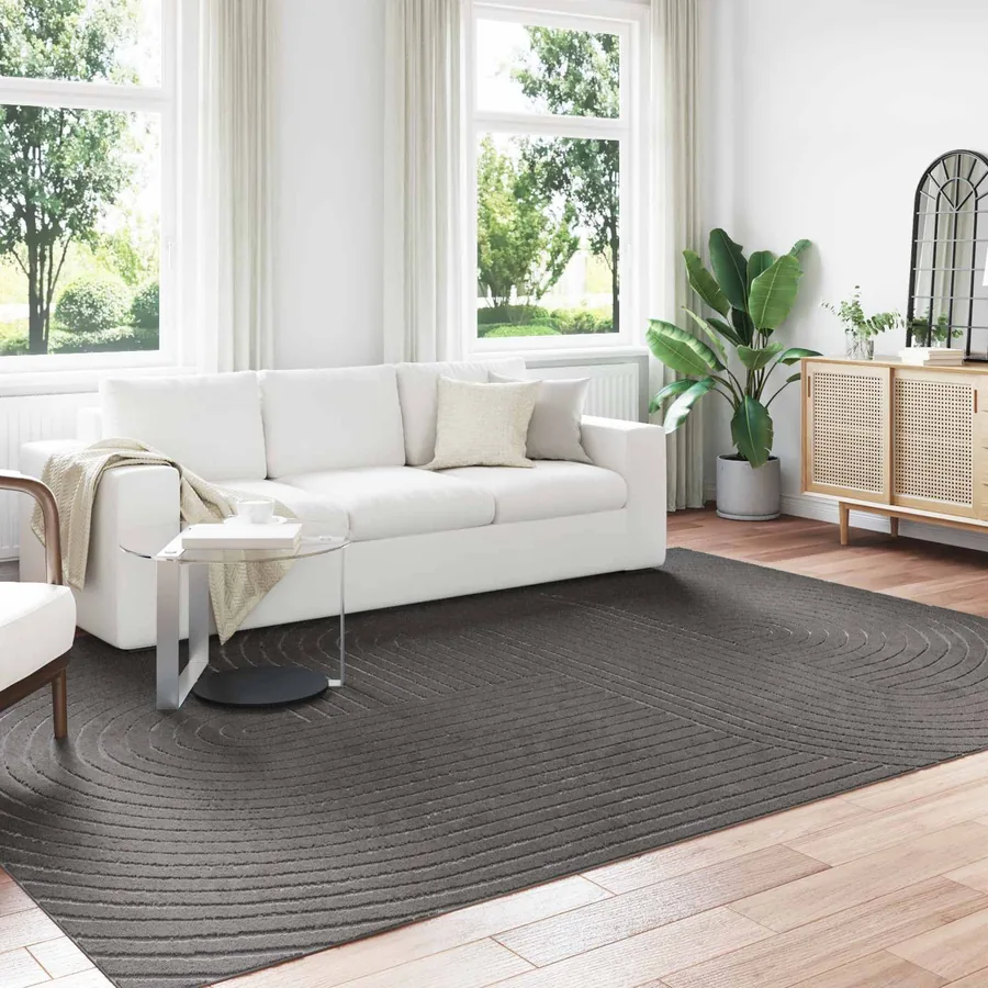 Tapis de surface PALMERAS Anthracite 280 x 200 cm Polyester