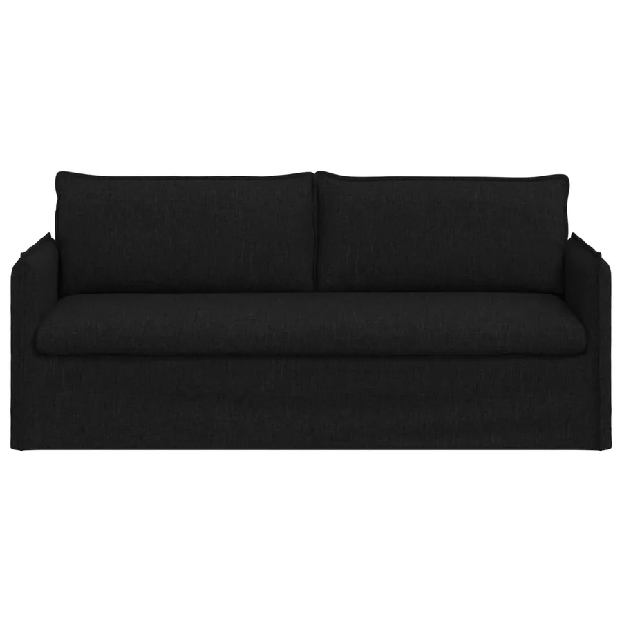 Canapé Noir 196 x 82 x 85 cm tissu - 4