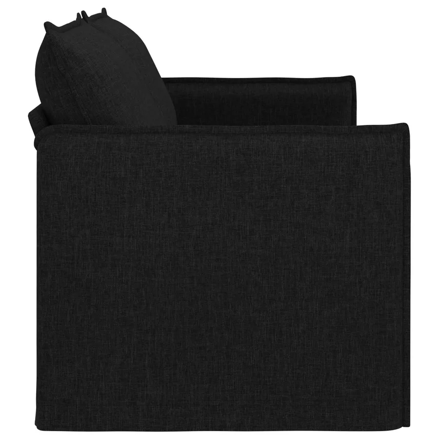 Canapé Noir 196 x 82 x 85 cm tissu - 5