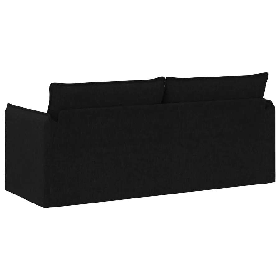 Canapé Noir 196 x 82 x 85 cm tissu - 6