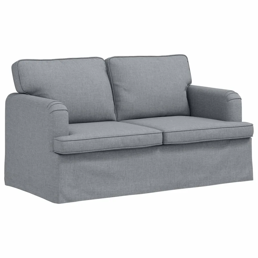 Canapé Gris clair 144 x 80 x 85 cm tissu - 2