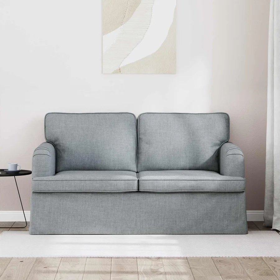 Canapé Gris clair 144 x 80 x 85 cm tissu - 3