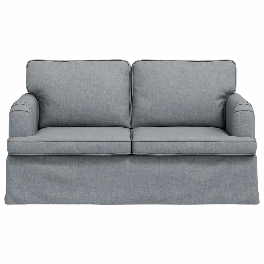 Canapé Gris clair 144 x 80 x 85 cm tissu - 4