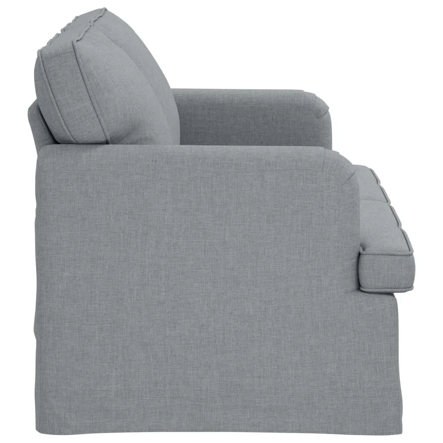 Canapé Gris clair 144 x 80 x 85 cm tissu - 5