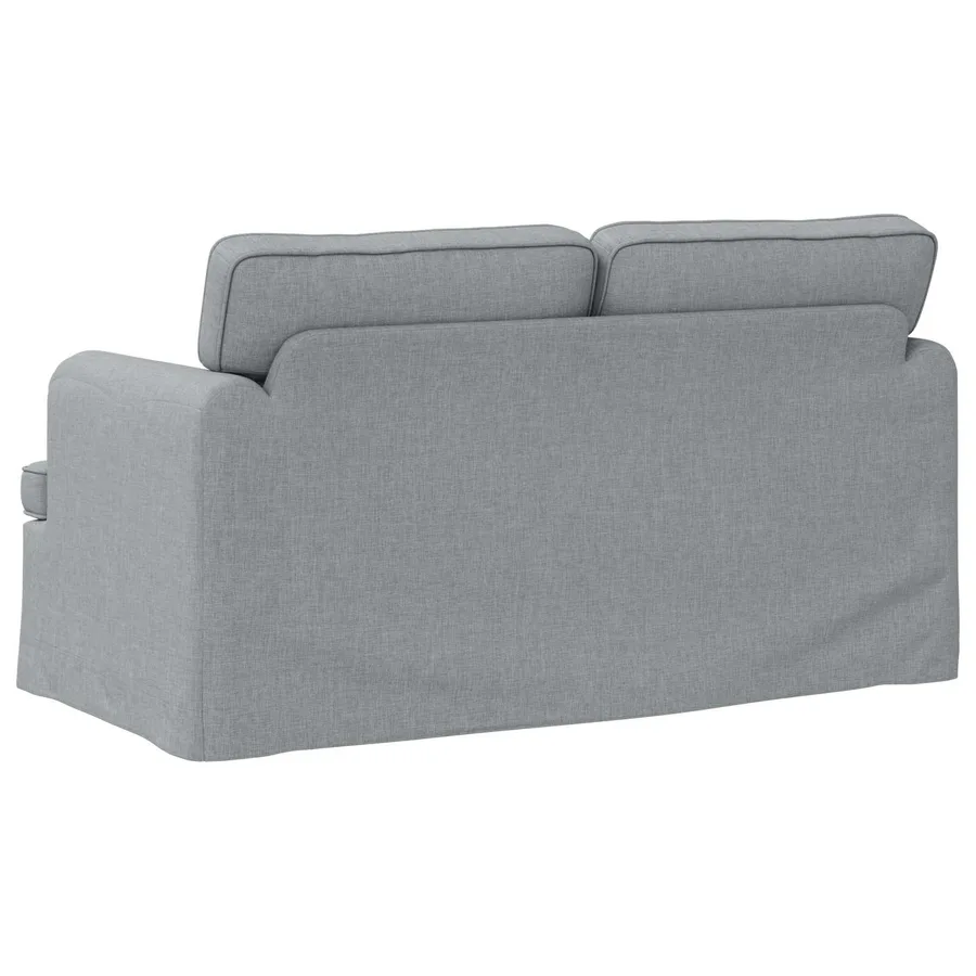Canapé Gris clair 144 x 80 x 85 cm tissu - 6