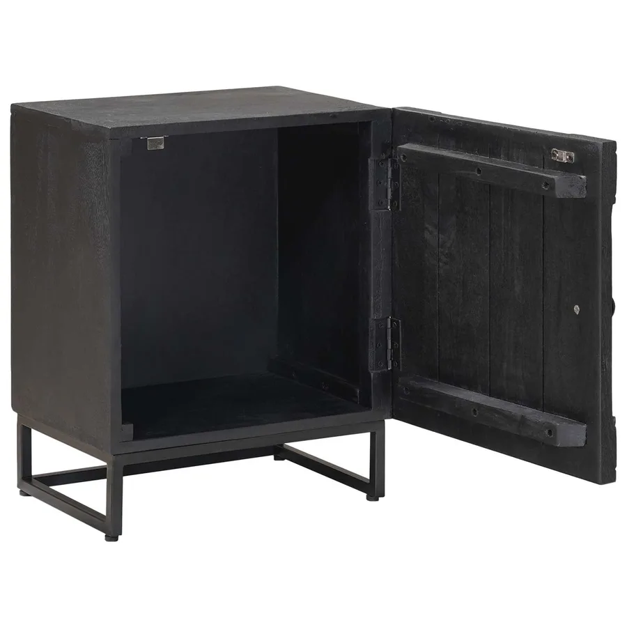 Table de chevet faite main Noir 40 x 30 x 50 cm - 4