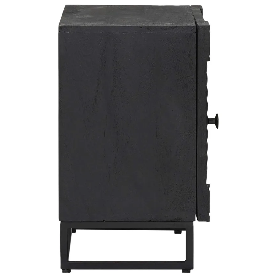 Table de chevet faite main Noir 40 x 30 x 50 cm - 6