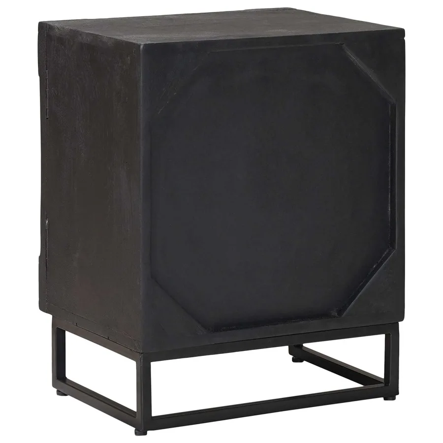 Table de chevet faite main Noir 40 x 30 x 50 cm - 7