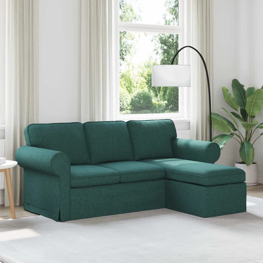 Canapé Vert foncé 195 x 138 x 80 cm tissu