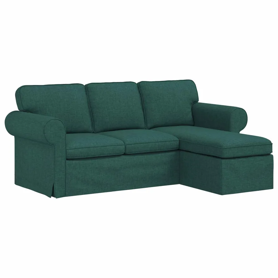 Canapé Vert foncé 195 x 138 x 80 cm tissu - 2
