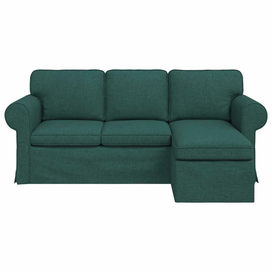 Canapé Vert foncé 195 x 138 x 80 cm tissu - 4