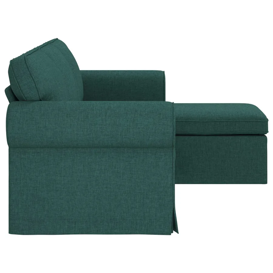 Canapé Vert foncé 195 x 138 x 80 cm tissu - 5