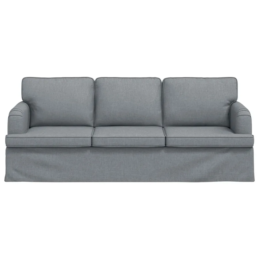 Canapé Gris clair 201 x 80 x 85 cm tissu - 4