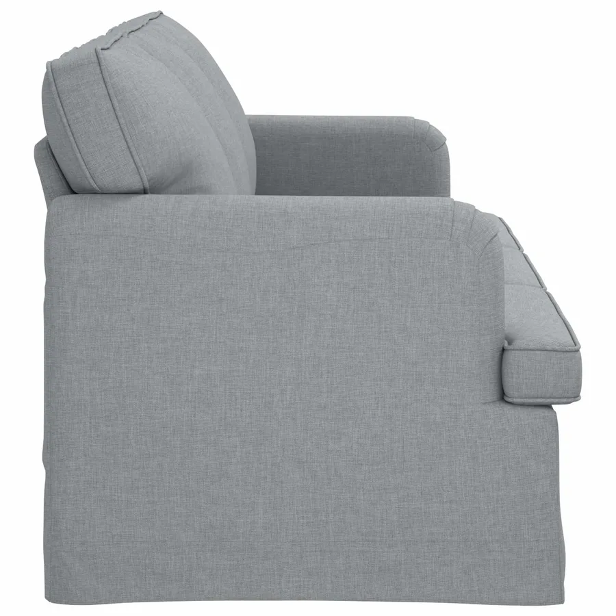 Canapé Gris clair 201 x 80 x 85 cm tissu - 5