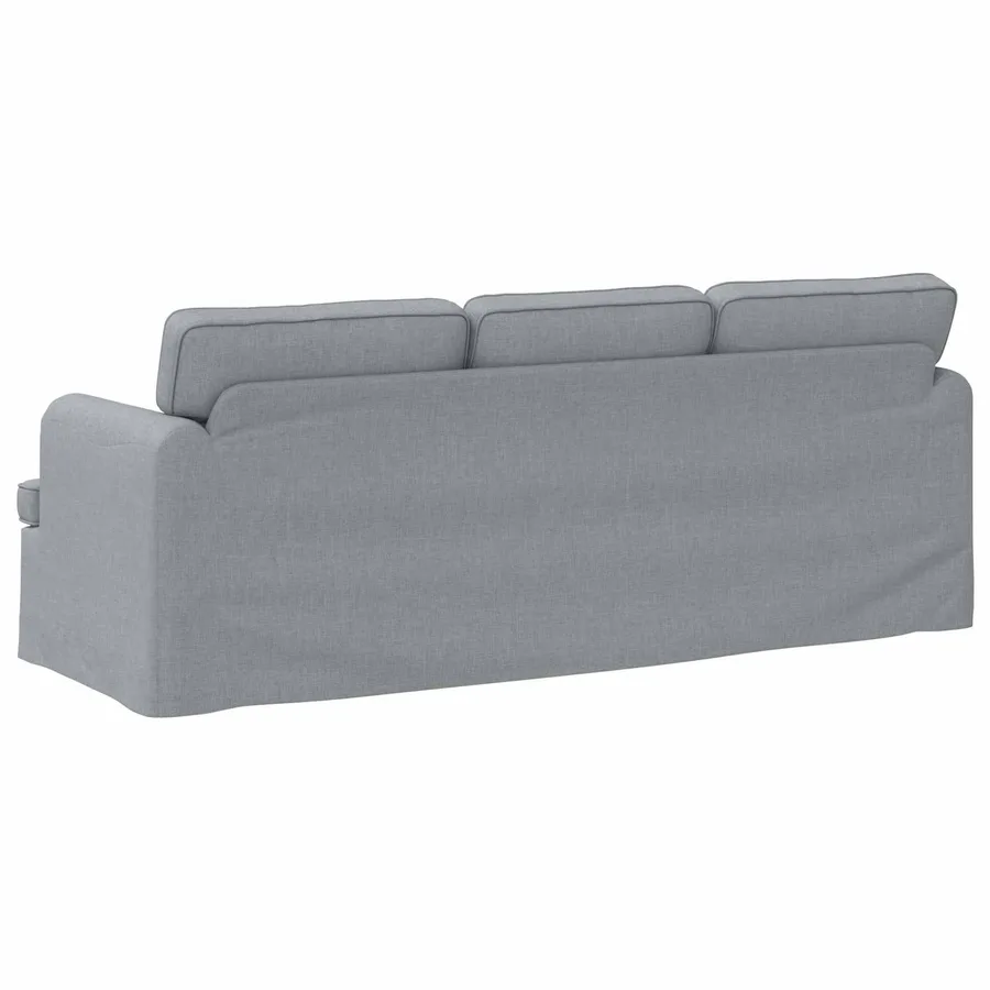 Canapé Gris clair 201 x 80 x 85 cm tissu - 6