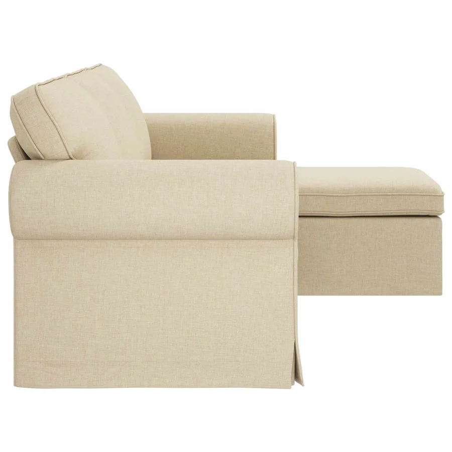 Canapé Crème 215 x 138 x 80 cm tissu - 5