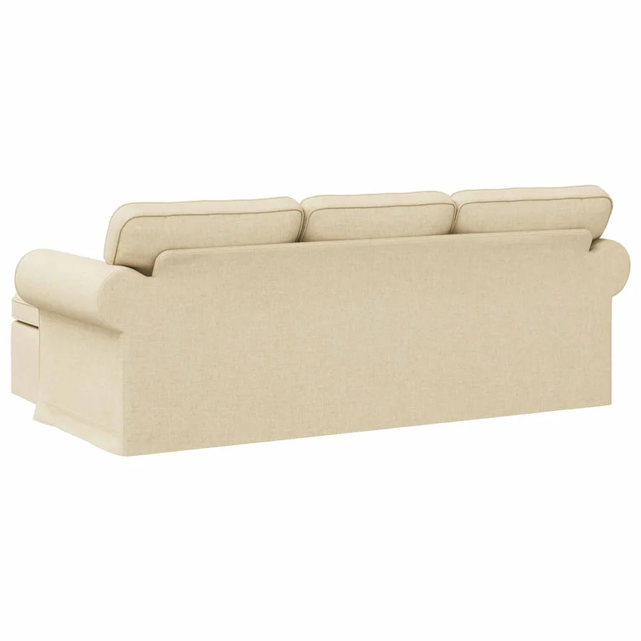 Canapé Crème 215 x 138 x 80 cm tissu - 6