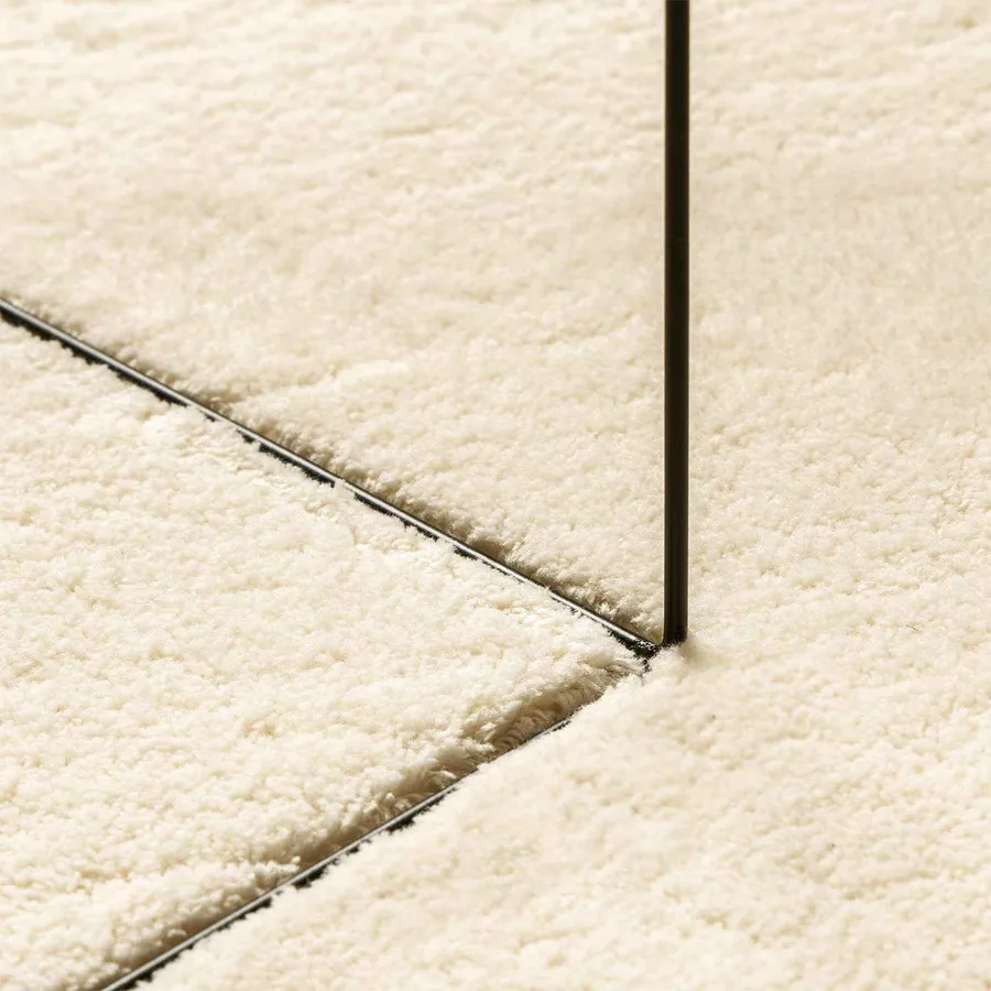 Tapis doux à poils moyens et lavable HUARTE Crème 80 x 1000 cm - 5