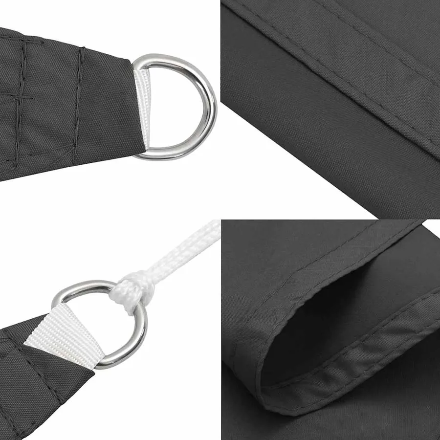 Voile de parasol tissu oxford rectangulaire 2x5 m anthracite - 7