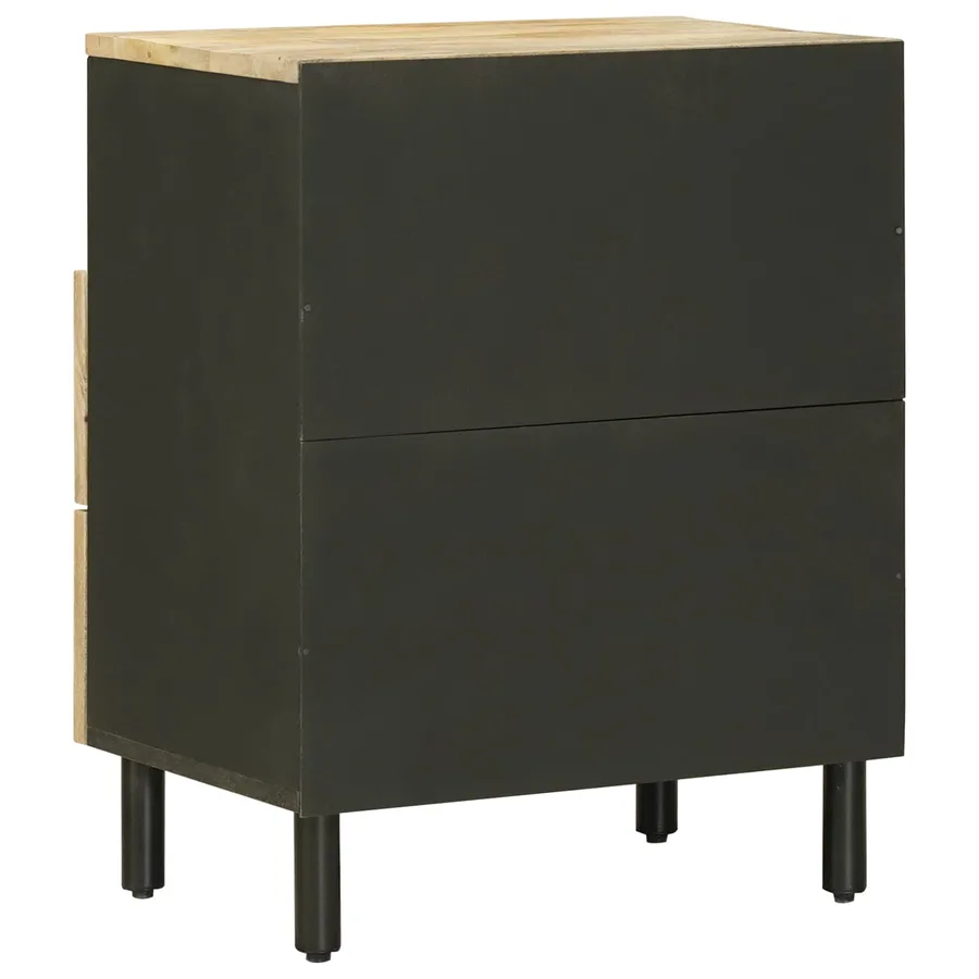 Table de chevet Marron et Noir 50 x 33 x 60 cm - 6