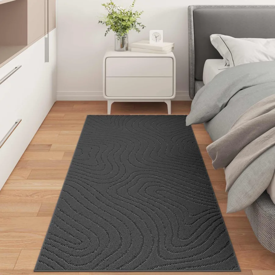 Tapis de surface PALMERAS Anthracite 150 x 80 cm Polyester
