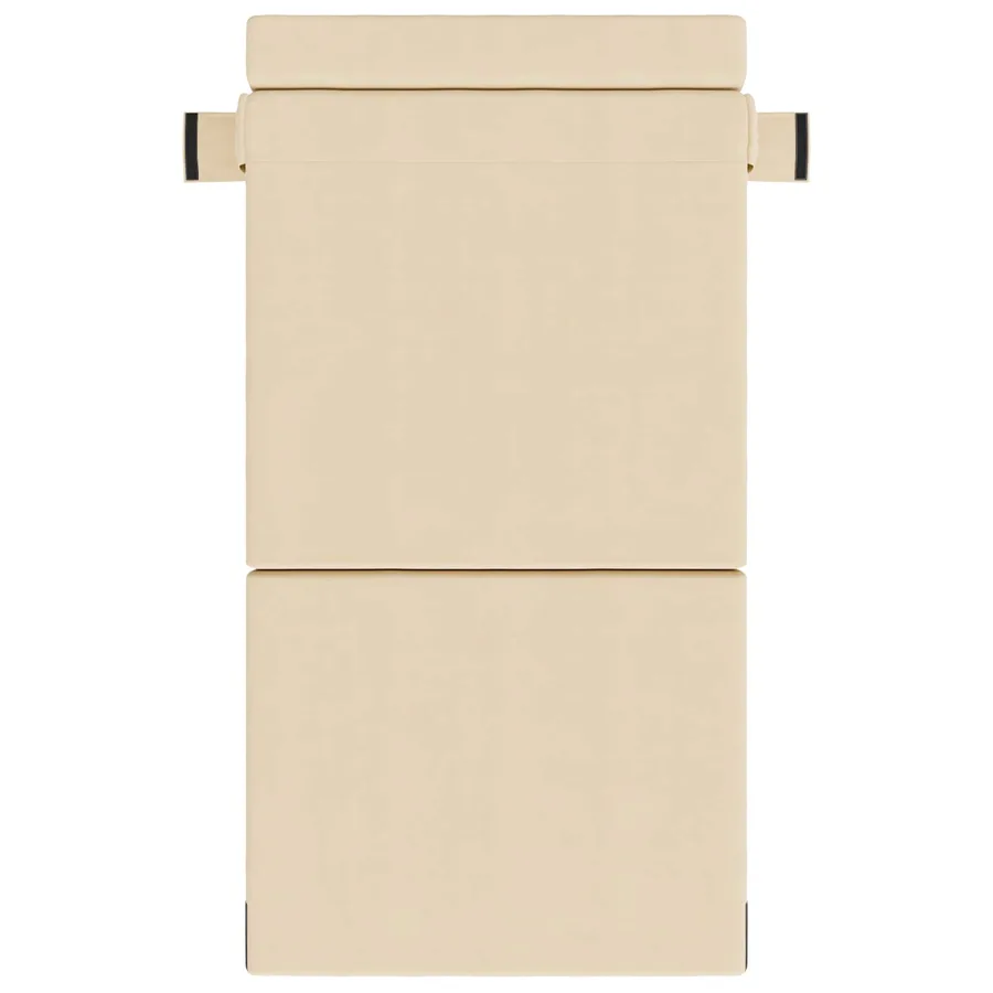 Canapé-lit pliable Crème 100 x 80 x 60 cm Tissu - 3