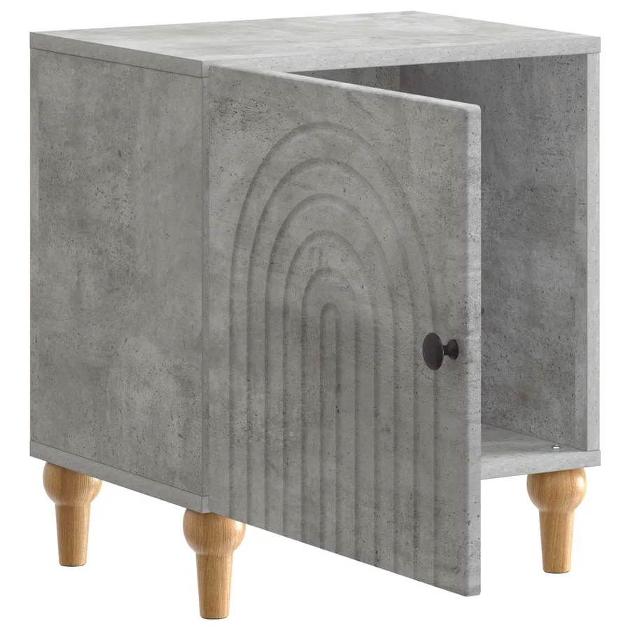 Cabinet de chevet Gris béton 43 x 34,5 x 50 cm - 4