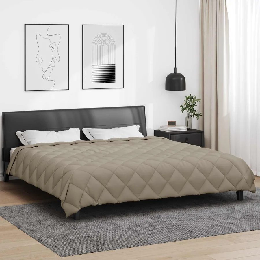 Duvet d'hiver Gris clair 200 x 220 cm Microfibre