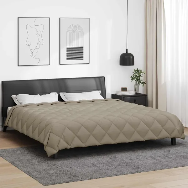 Duvet d'hiver Gris clair 200 x 220 cm Microfibre