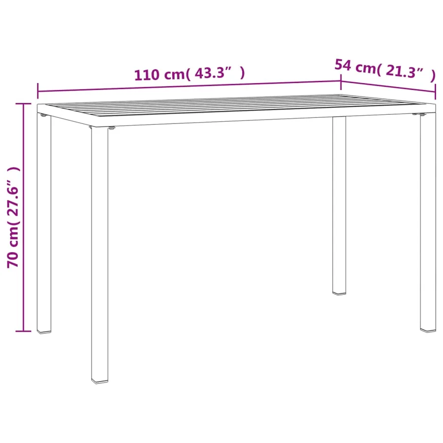 Ensemble à manger de jardin 2 pcs anthracite acier - 11