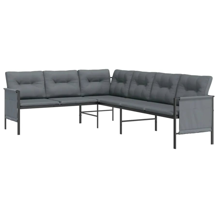 Ensemble à manger de jardin 2 pcs anthracite acier - 4