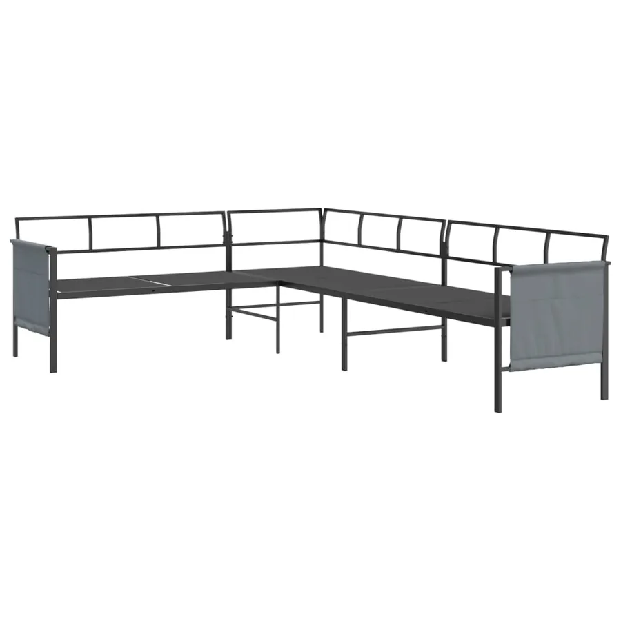 Ensemble à manger de jardin 2 pcs anthracite acier - 5