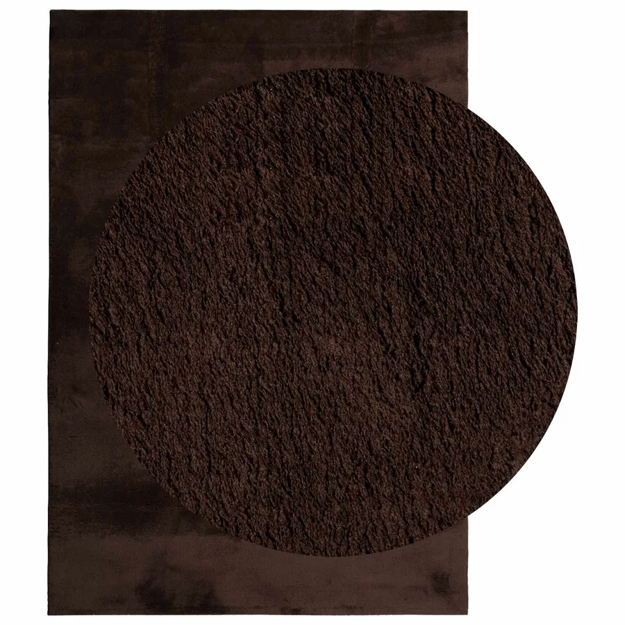 Tapis doux à poils moyens et lavable HUARTE Marron 230 x 160 cm - 3
