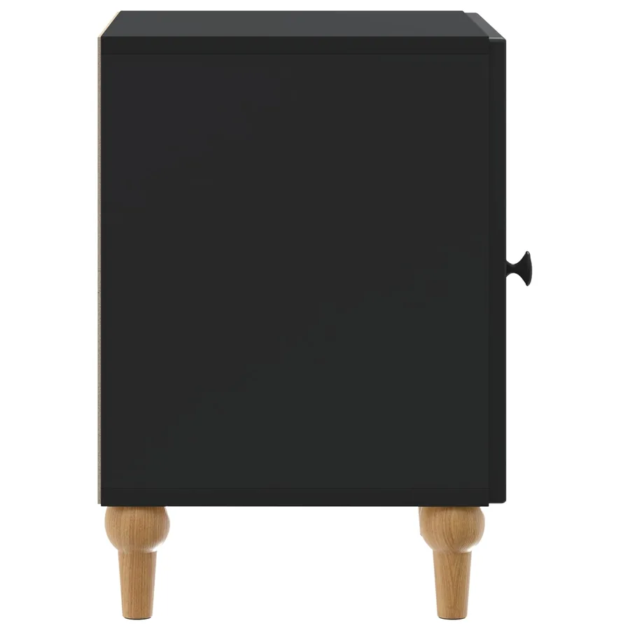 Cabinet de chevet Noir 43 x 34,5 x 50 cm Bois d'ingénierie - 6