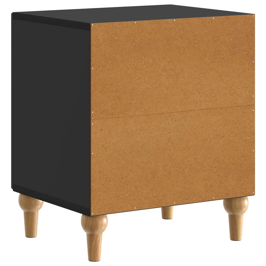 Cabinet de chevet Noir 43 x 34,5 x 50 cm Bois d'ingénierie - 7