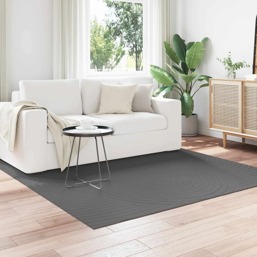 Tapis de surface PALMERAS Anthracite 120 x 120 cm Polyester