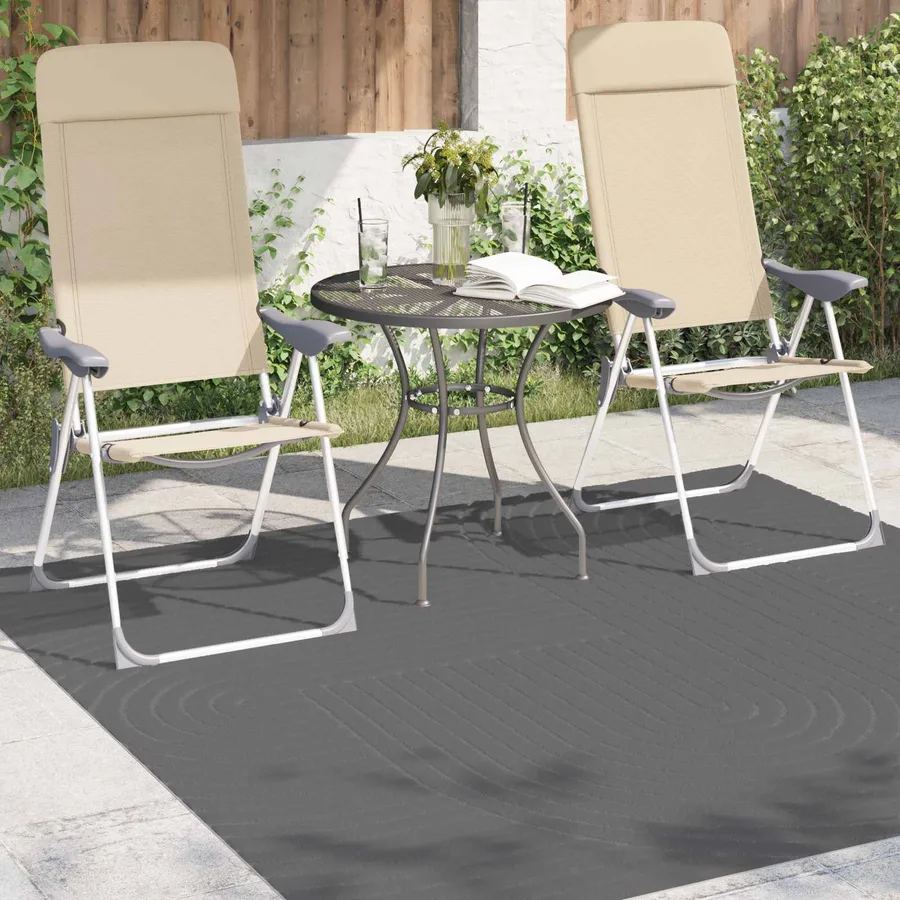 Tapis de surface PALMERAS Anthracite 120 x 120 cm Polyester - 3