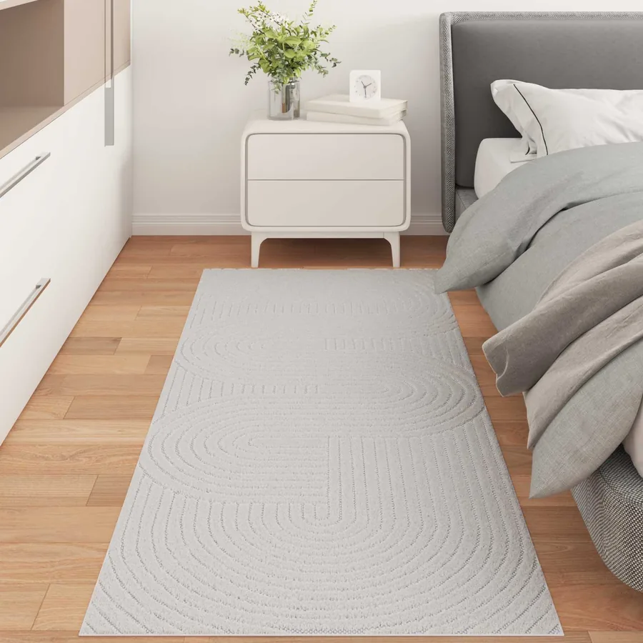 Tapis de surface PALMERAS Crème 200 x 80 cm Polyester