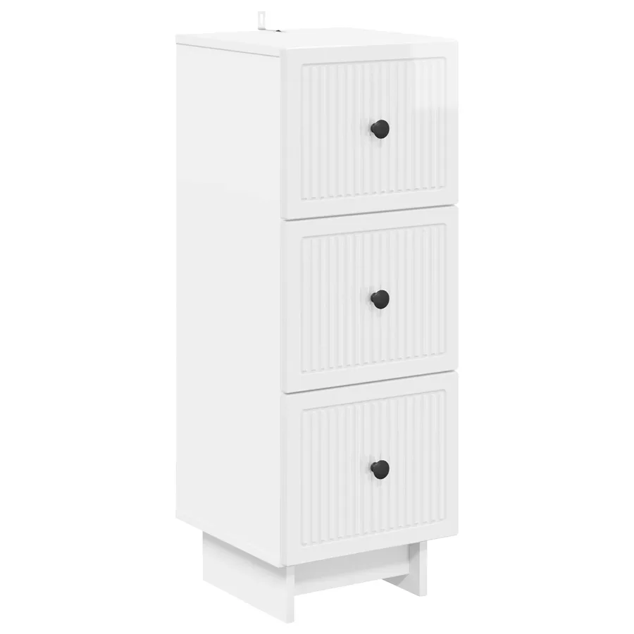 Armoire à tiroirs Blanc brillant 33 x 34,5 x 90 cm - 2