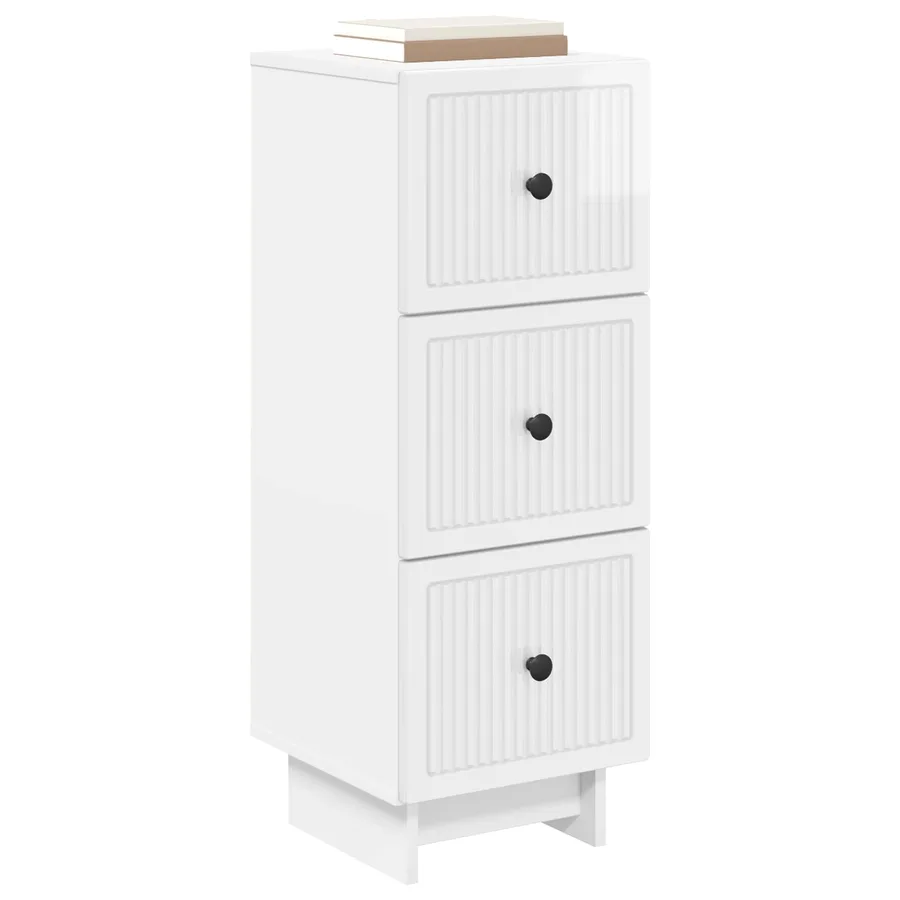 Armoire à tiroirs Blanc brillant 33 x 34,5 x 90 cm - 3