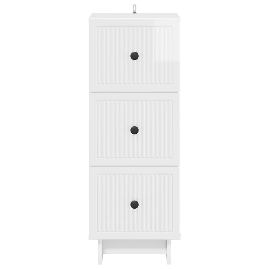 Armoire à tiroirs Blanc brillant 33 x 34,5 x 90 cm - 6