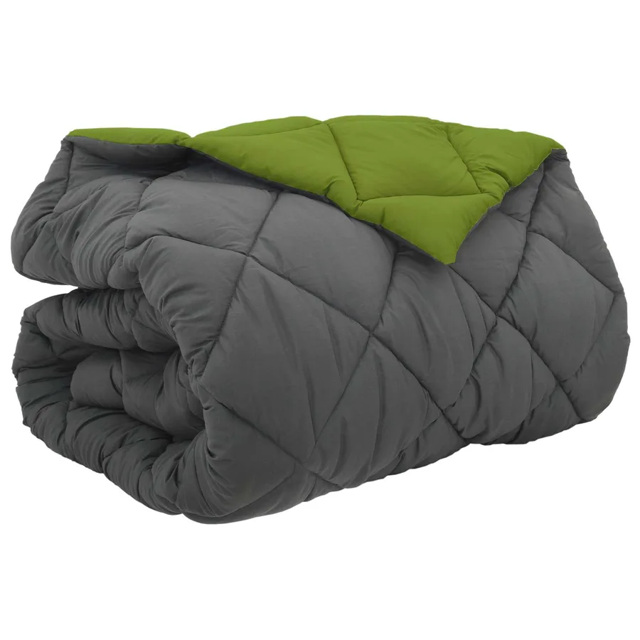 Duvet d'hiver Vert et Anthracite 200 x 240 cm Microfibre - 2