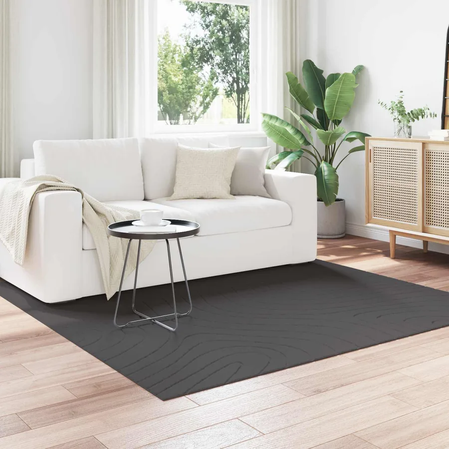 Tapis de surface PALMERAS Anthracite 120 x 120 cm Polyester