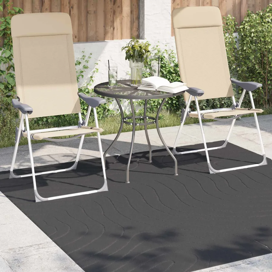 Tapis de surface PALMERAS Anthracite 120 x 120 cm Polyester - 3