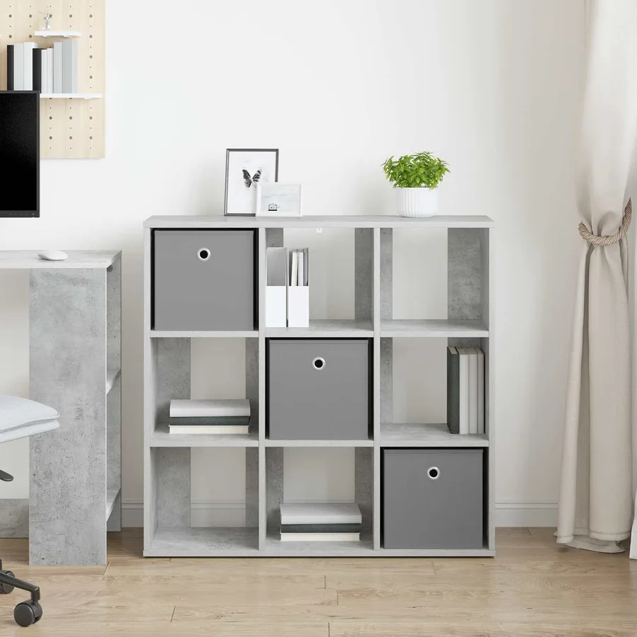 Buffet avec tiroir Gris béton 88,5 x 29 x 84,5 cm - 4